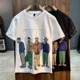 thumbnail image 2 of Camiseta de cuello redondo de anime para hombre, camisetas vintage con gráficos Kpop para hombre, ropa V, top Katoen 5xl, ropa de calle, dibujos de algodón, elegante, tallas S XL, 2 of 5