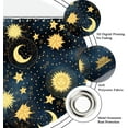 thumbnail image 5 of Celestial Shower Curtain Modern Sun Moon Stars Mysterious Constellation Bath Curtains for Bathroom, Boho Beige Decor Waterproof Fabric Shower Curtain with 12 Hooks, 60x72in, 5 of 6