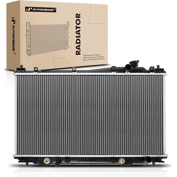 A-Premium Engine Coolant Radiator Assembly with Transmission Oil Cooler - Compatible with Honda & Acura Models - Civic 2001 2002 2003 2004 2005, EL 2001-2005 - L4 1.7L- Replace# 2354