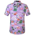 thumbnail image 1 of SSLR Hawaiian Shirt for Men Flamingo Short Sleeve Casual Button Down Shirts Summer Beach Shirt, 1 of 9