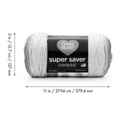 Red Heart Super Saver Ombre 4 Medium Acrylic Yarn, Anemone 10oz/283g, 482 Yards