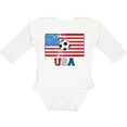 thumbnail image 3 of Inktastic USA Soccer Boys or Girls Long Sleeve Baby Bodysuit, 3 of 5