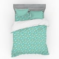 thumbnail image 2 of Floral Duvet Cover Set, Computer Graphics of Botanical Design Drawn by Hand, Bedding Set with Shams and Fitted Sheet, 3 Sizes, by Ambesonne, 2 of 3