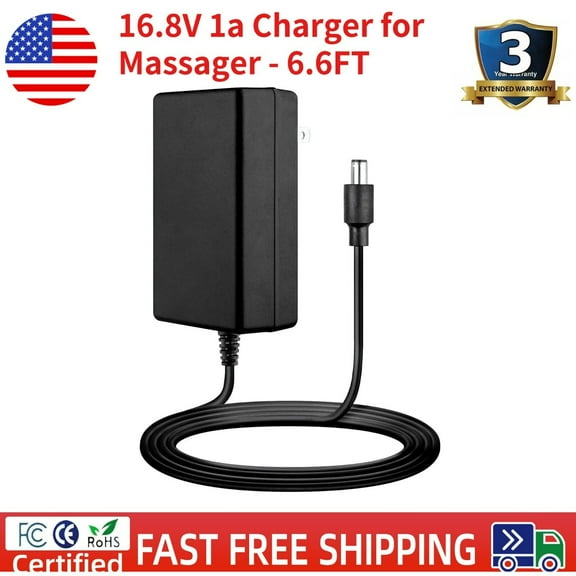 16.8V 1a Charger for Massager Power Supply Cord Cable - 6.6FT