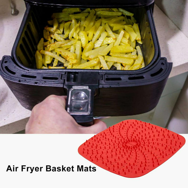 IMSHIE Air Fryer Liners Square 8/9 Inch Square Reusable Air Fryer Basket  Mats 2 Size Options BPA Free Non-Stick Safer Air Fryer Accessories For  Cooker 9 Inch intensely 
