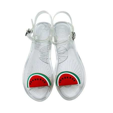 

Cathalem Dressy Sandals for Women Low Heel Size 12 Women Shoes Manufacturer Transparent Jelly Shoes Wide Wedge Sandals for Women CL1 7.50