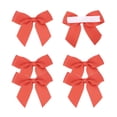 thumbnail image 1 of Uxcell 6Pcs Mini Lazo de Cinta Grosgrain de 2" Autoadhesivo Flores Rojas, 1 of 7