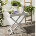 thumbnail image 2 of SAFAVIEH Bardia Outdoor Patio Wicker Folding Tray Table, Grey, 2 of 7
