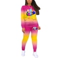 thumbnail image 4 of Sunisery Women Tracksuit Tie Dye Print Long Sleeve Sweatshirt Long Pants Outfits, 4 of 7
