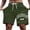 Army Green, variant on Short Shorts for Men Men's Casual Shorts for Everyday Relaxation and Street Style with Letter Print for Summer Wardrobe Blue M