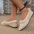 thumbnail image 5 of Wensltd Winter Warm Shoes for Women Plush Lined Pointed Toe Slip On Design Comfortable Walking Shoes, 5 of 8