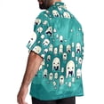 thumbnail image 3 of Tiny teeth Men's Short Sleeve Casual Printed Button Down Beach Shirt - Summer Hawaiian Top, 3 of 6