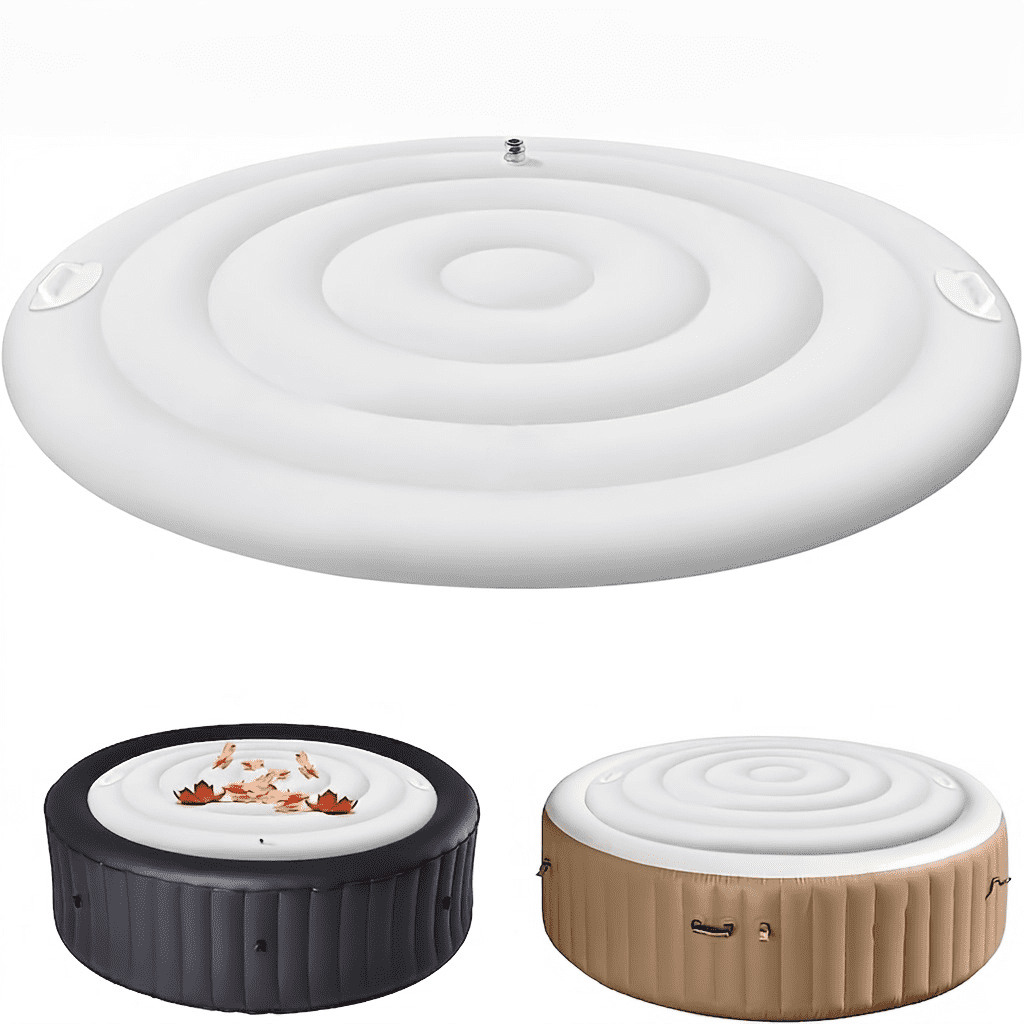 Round Inflatable Hot Tub Cover | Energy-Saving Insulated Lid | Durable Waterproof Spa Shield for Outdoor Garden & Backyard | Home Essentials