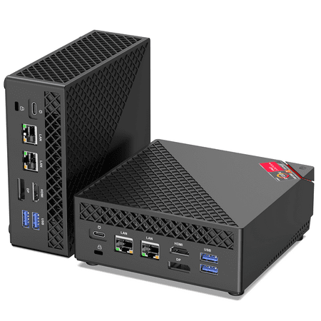NIPOGI AM06PRO Mini PC with AMD Ryzen 7 5700U, 32GB RAM, 512GB SSD, Windows 11 PRO