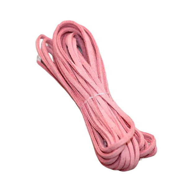 Wosthever Cordones de gamuza sintética Cuerda de cuero Accesorios para hacer joyas Suministros tejidos Reparación de hilos Accesorios Collar Artesanía rojo coral