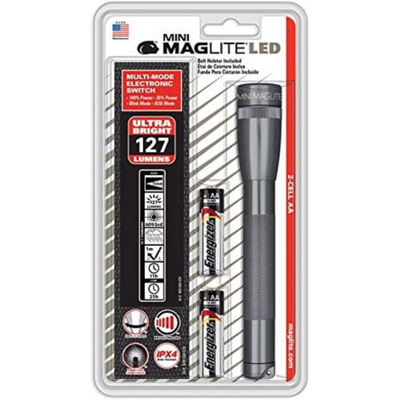 Maglite Mini LED 2-Cell AA Flashlight with Holster