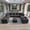 Chenille Cloud Couch - Dark Gray, variant on BEHOST 130" 6-Piece Modular Sectional Sofa with 2 Movable Ottomans, U-Shaped Cloud Couch for Living Room, Modern Chenille Deep Seat Sofa Set, Flexible Oversized Sleeper Couches, Black