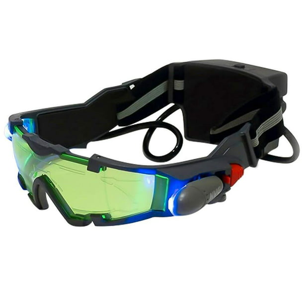 ALLOMN Spy Night Vision Goggles with Flip-Out, Adjustable Kids LED Night  Green Lens Glasses for Hunting Racing Bicycling, Skying to Protect Eyes