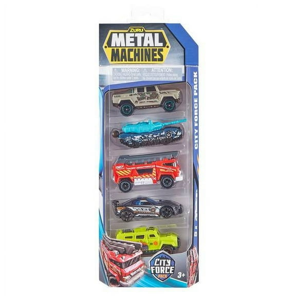 Metal Machines 5-Pack City Force Cars Assortment