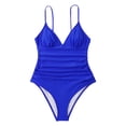 thumbnail image 2 of Neinkie Women Sexy Tummy Control One Piece Swimsuits Halter Push Up Bathing Suits, 2 of 7