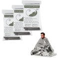 thumbnail image 1 of Emergency Thermal Blankets, Survival Reflective Thermal First Aid Foil Blanket (Silver,3 Pack), 1 of 5