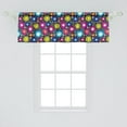 thumbnail image 2 of Ambesonne Colorful Valance Pack of 2, Doodle Flowers, 54"X18", Multicolor, 2 of 4