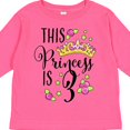 thumbnail image 4 of Inktastic This Princess is Three Third Birthday Girls Long Sleeve Toddler T-Shirt, 4 of 5