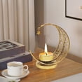 thumbnail image 6 of Candle Holder Candle Stand Moon Silhouette Iron Hollow Design Tabletop Wedding Party Decor Gift, 6 of 9