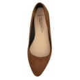thumbnail image 2 of City Classified Women Casual Flat Office Shoes Wide Width Fit Pointy Toe W-HOLD Tan Brown Cognac 8.5, 2 of 3