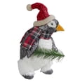 thumbnail image 3 of Northlight Plush Winter Penguin with Pine Branch Christmas Figure - 13", 3 of 5