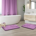 thumbnail image 4 of Nestl Set of 2 Absorbent Memory Foam Bath Mat Set Bathroom Rugs, Lavender Dream, Small 17"x24", 4 of 8