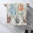 thumbnail image 4 of Vintage Sailboat Hand Towel for Bathroom Set of 2 Hand Bath Towels Soft Absorbent Decorative Towels for Bathroom Kitchen Yoga Home Decor 14 x 28 in, 4 of 6