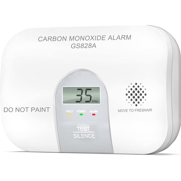 Siterwell AA Battery Operated Carbon Monoxide Detector Alarm, LCD Display,Portable for Travel Home,1-pack