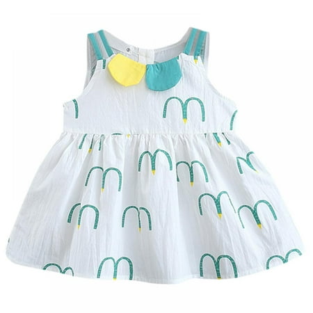 

Baby GirlSuspender SkirtToddler summer New Letter Printing Pure Cotton Small Fresh Suspender Skirt