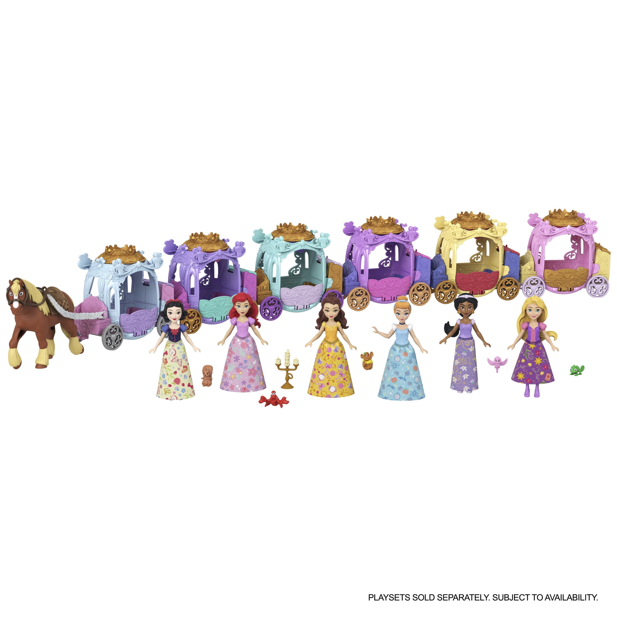 Disney Princess Carriage Reveal Surprise Small Doll, Vehicle & Figure (Characters May Vary)