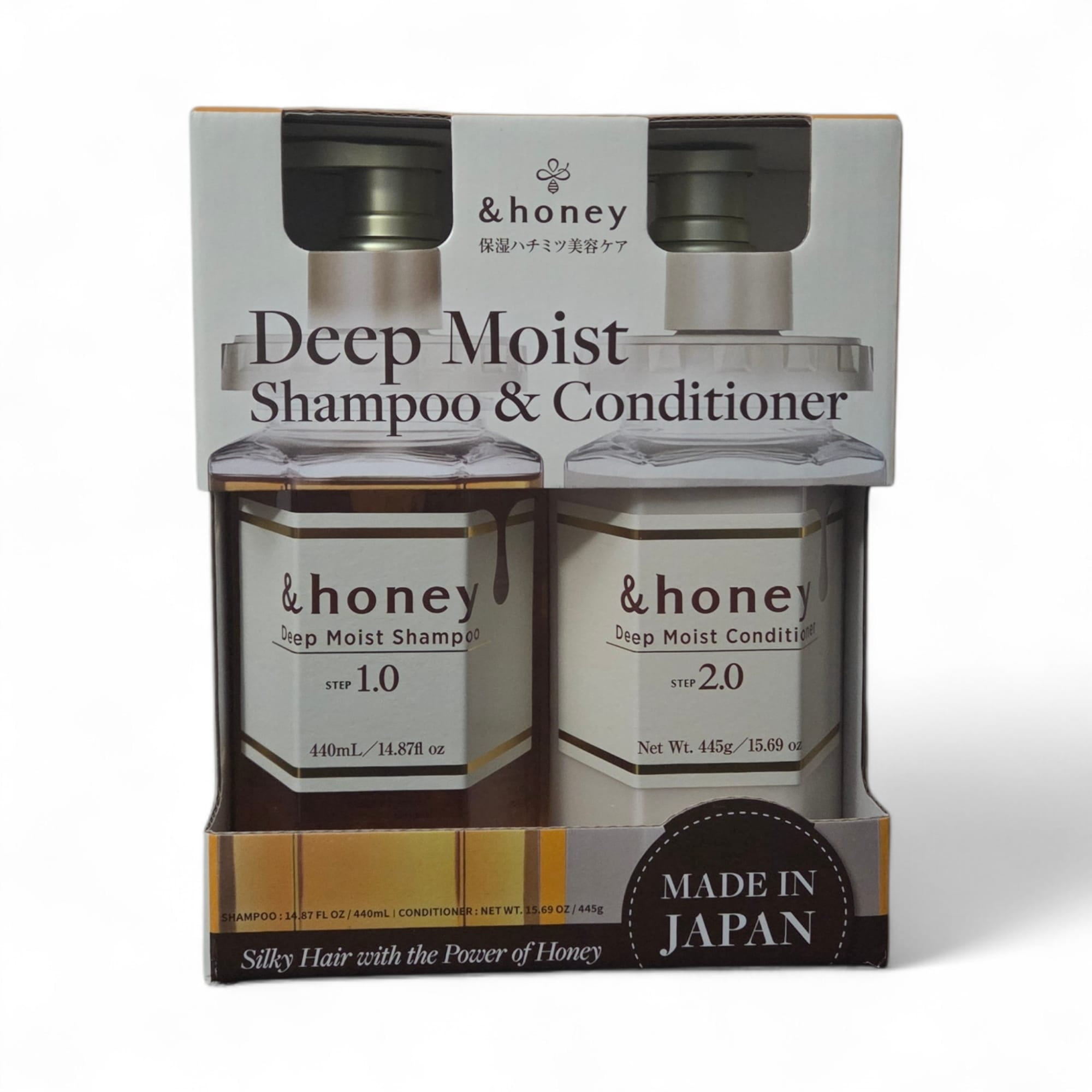&honey Deep Moist Shampoo & Conditioner Set, Honey Infused