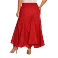 thumbnail image 6 of Beautybatik Red Women Cotton Boho Gypsy Long Maxi Godet Flare Skirt 2x, 6 of 6