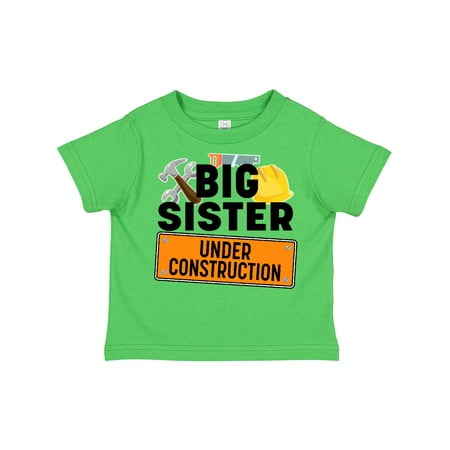 

Inktastic Big Sister Under Construction Gift Toddler Toddler Girl T-Shirt