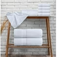 thumbnail image 4 of White Classic Hotel Collection Luxury 8-Piece 100% Turkish Cotton Towel Set, White, 4 of 8
