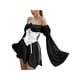 thumbnail image 2 of TRKIYQC 2022 nueva moda europea y americana temperamento falda de viaje de gasa de un hombro vestido Irregular Crosr TRKIYQC moderno, 2 of 7
