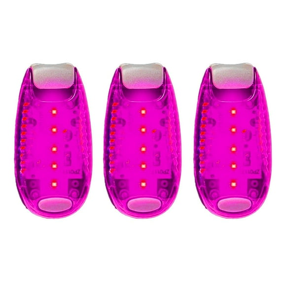 Clip-On LED Safety Light - Waterproof Flashing Light for Running, Cycling, Night Jogging, and Bike Riding(Pink)