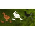thumbnail image 5 of Home Decorative Rabbit Family White Metal Garden Stake Set, 5 of 5