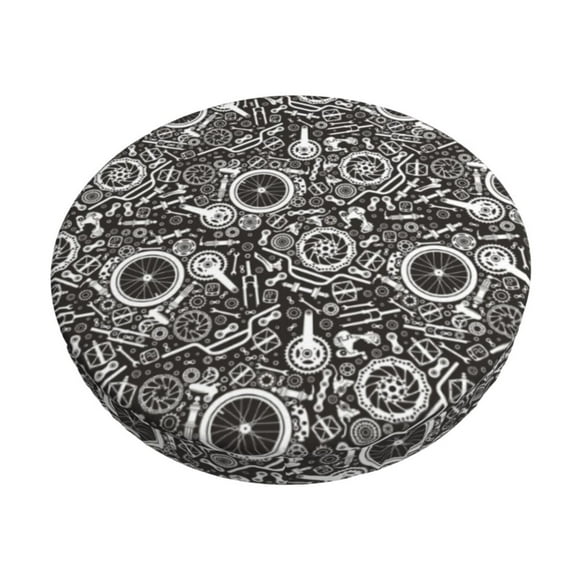 Disketp Bicycles Parts Funda Redonda para Taburete, Funda de Cojín para Silla de Bar Suave y Elástica-12 inch