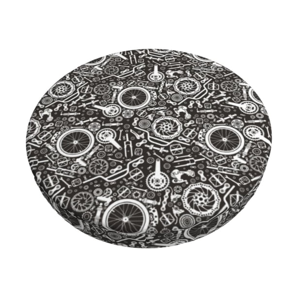 Disketp Bicycles Parts Funda Redonda para Taburete, Funda de Cojín para Silla de Bar Suave y Elástica-13 inch