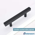Goldenwarm 10 Pack Pulls Black Kitchen Handles