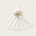 thumbnail image 6 of HJYCHN Cape Poncho Outerwear with Hood and Tie Closure Soft Lined Winter Wear for Toddlers Cozy Fashion Beige 2-3 Years, 6 of 6