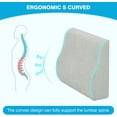 thumbnail image 3 of Back Support Pillow for Recliner Dual Layer Lumbar Support Pillow with Gel Memory Foam Ergonomic Orthopedic Lumbar Cushions for Elderly Lower Back Pain Relief Washable Cover Light Grey, 3 of 13