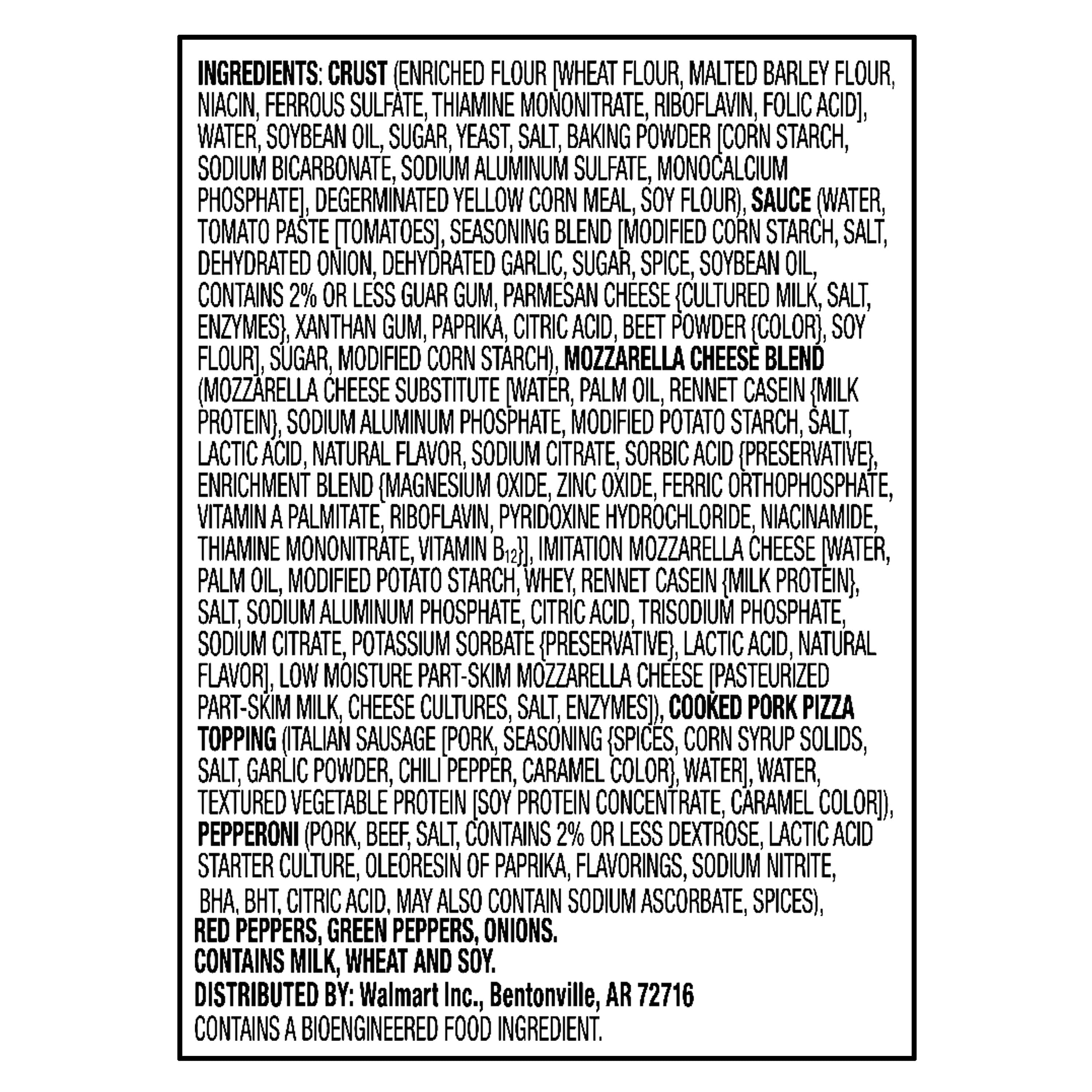 Great Value Microwavable Supreme Pizza, 7.2 oz (Frozen)