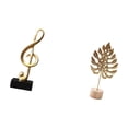 thumbnail image 5 of CoudarTitie Music Note Sculpture Desktop Figurine Metal Leaf Statue Leaf Decoration Artistic Ornament Creative Resin Iron Wood Modern Design Suitable for Office H, 5 of 8