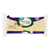 Great Value Pepper Jack Cheese Block, 8 oz